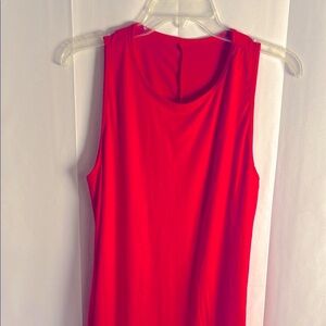 Vibrant Red Sleeveless MIDI Dress New Without Tags. XL.